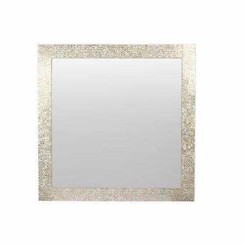 White Mother Pearl Mirror Frame