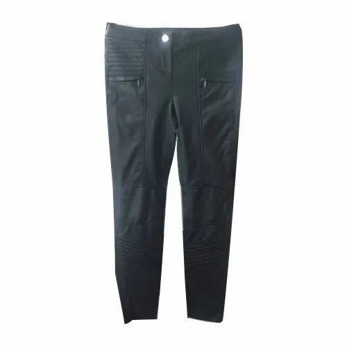 Mens Sheep Leather Black Pant
