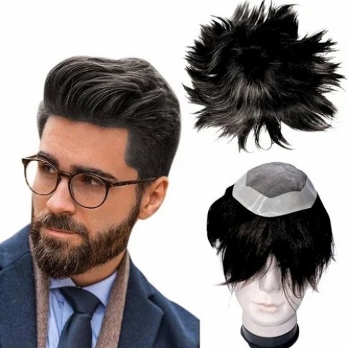 Natural Hair Patch Wig 6 Inch