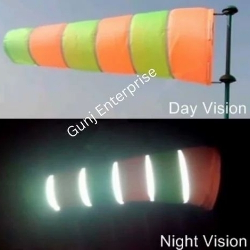 Standard double fabric polyester 5 reflective stripes windsock industrial indicator