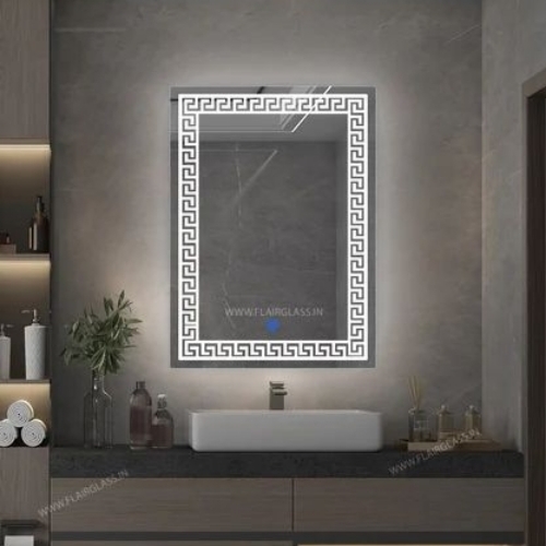 Zigzag Connect Moon Glow - LED Mirror - Natural White Light - Rectangular