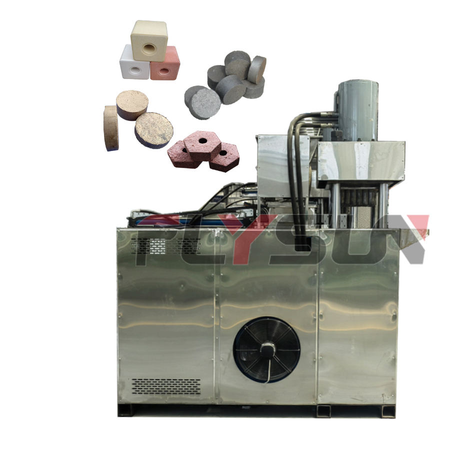 High-pressure Hydraulic Mineral Ore Powder Briquetting Machine With Plc Control Automatic Operation 300kg/h-1ton/h Capacity