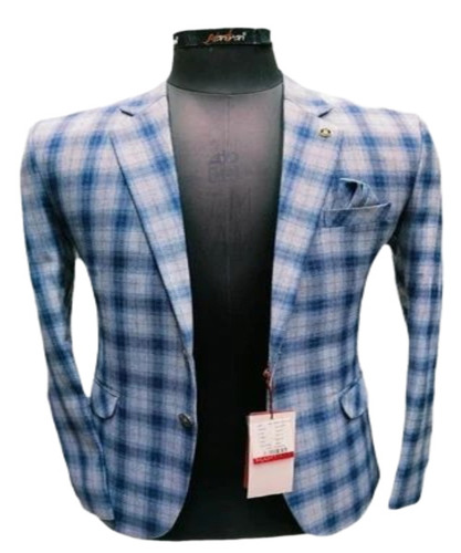 Men Check Blazer