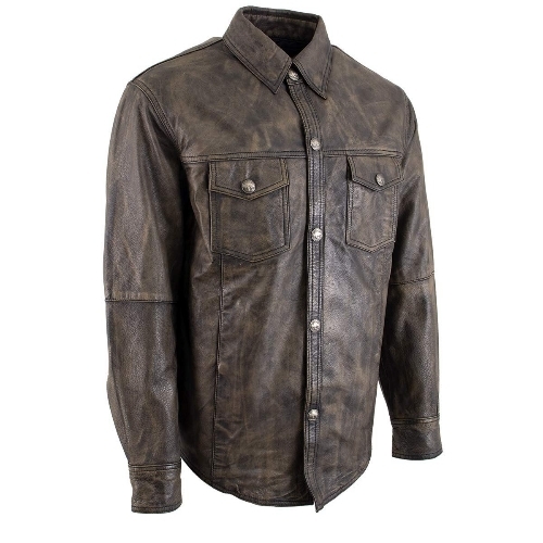 Mens Leather Shirt