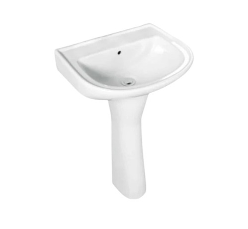 White Ceramic Pedestal Wash Basin