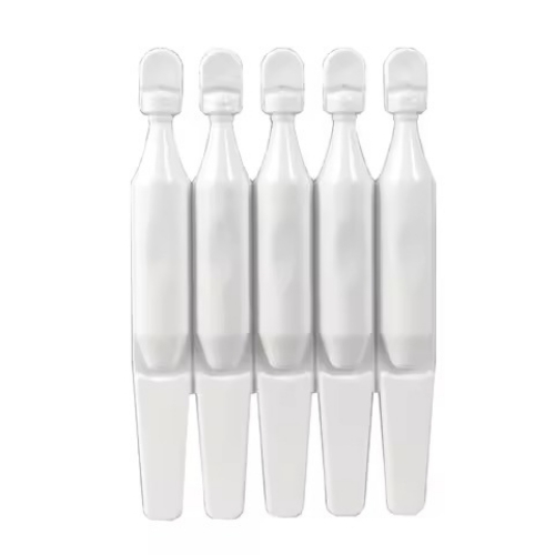 Ampoule Cosmetic Bottle - Plastic, White, Round | Leak Proof, Glass Cosmetic Grade, Chemical Resistant, Logo Printing