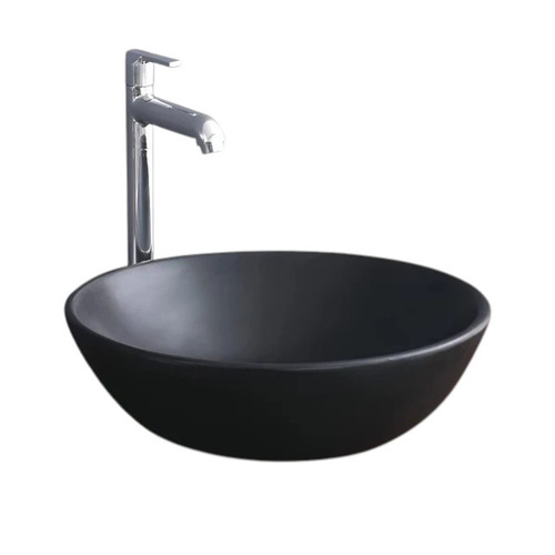 Black Ceramic Tabletop Round Wash Basin