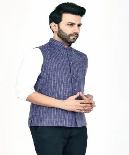 Blue Soft Nehru Jacket