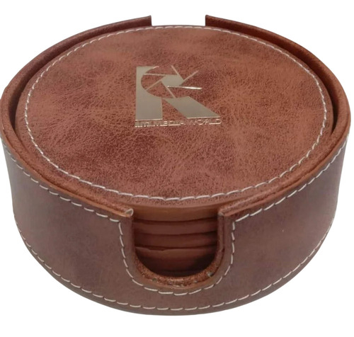 Brown Leather Coaster