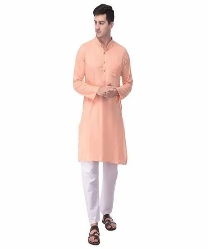 Men Pink Kurta Pajama