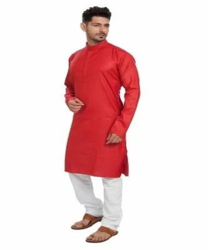 Men Red Kurta Pajama