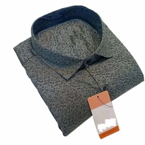 Mens Party Wear Printed Cotton Shirt