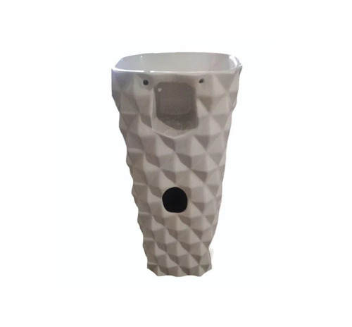 One Piece Pedestal Ceramic Wash Basin