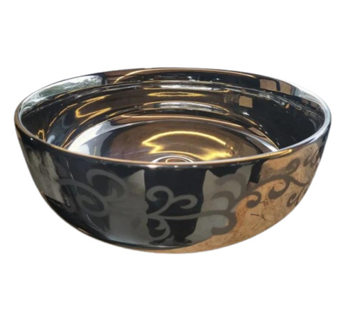 Printed Black Ceramic Table Top Wash Basin