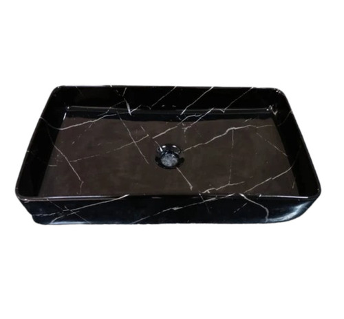 Printed Black Ceramic Wash Basin
