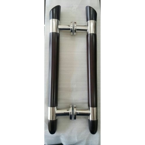 Wooden Oval Glass Door Handle 