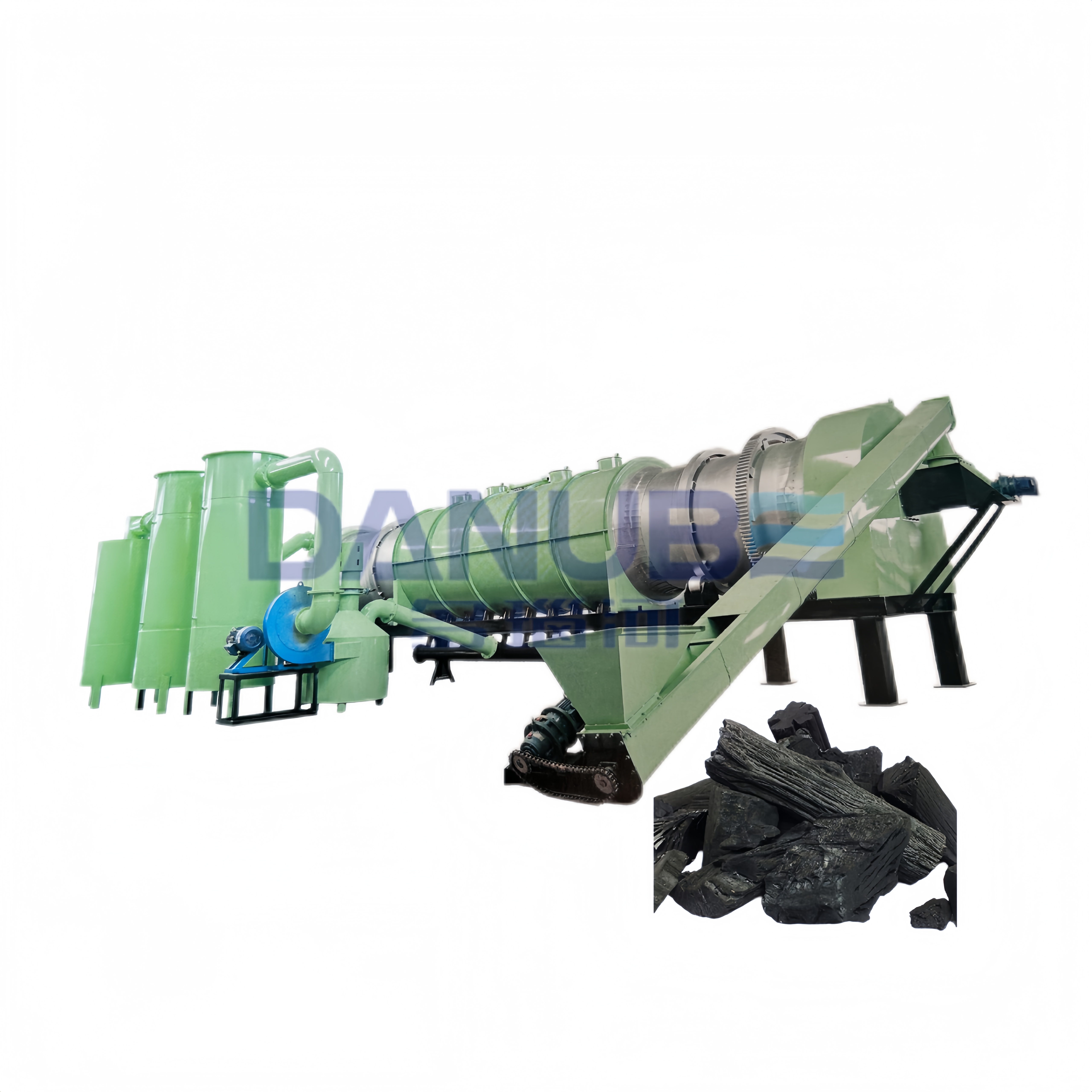 Continuous Wood Log Olive Waste Briquette Agriculture Waste Materials Making Charcoal Machine - Briquette Size: Customized