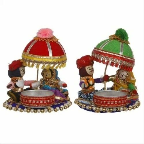 Umbrella puppet light candle holder