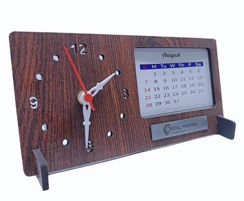 Wooden Clock With Calendar