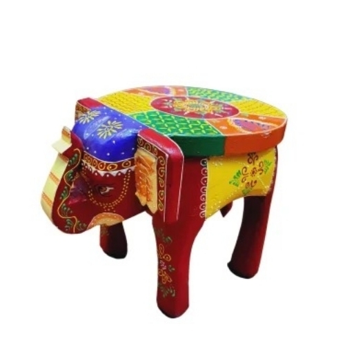 Wooden elephant stool