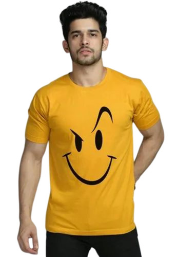 Yellow Printed T Shirt