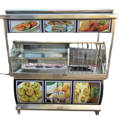 Rectangular Ss Snack Food Bain Marie Display Counter