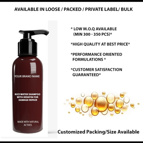 Rice Water Shampoo With Keratin For Damage Repair