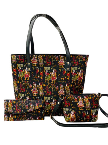 Combo Ikkat Ladies Handbag