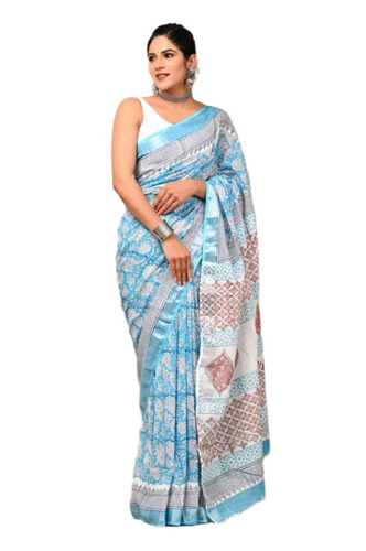 Linen Saree With Blouse