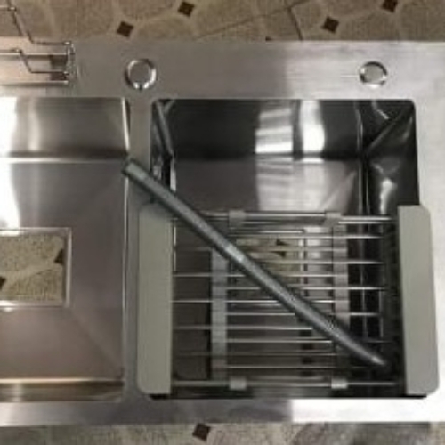 45/20/10 Double Bowl With Dustbin 