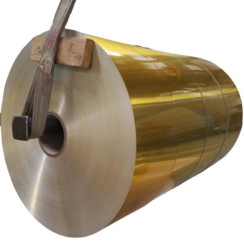 Wholesale 1100/1030B/3102/8011 Epoxy-Coated Aluminum Foil For Air Conditioner Heat Exchangers - Color: Gold
