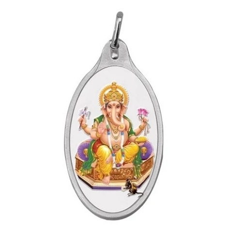 5.11g Silver Colour Pendant Ganesha