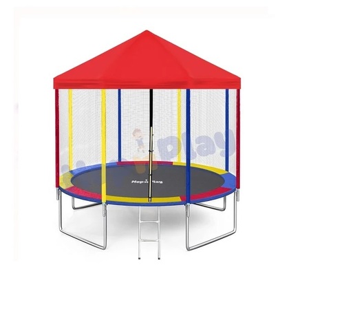 Hop N Play 16 Feet Jumping Heavy Trampoline for Kids with Canopy Multicolor