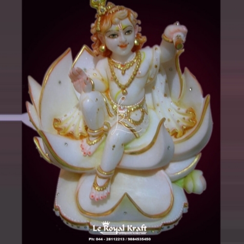 Lord krishna marble statue 
