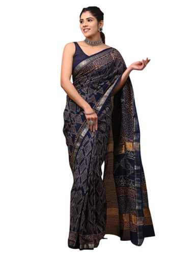 Printed Maheshwari Silk Saree