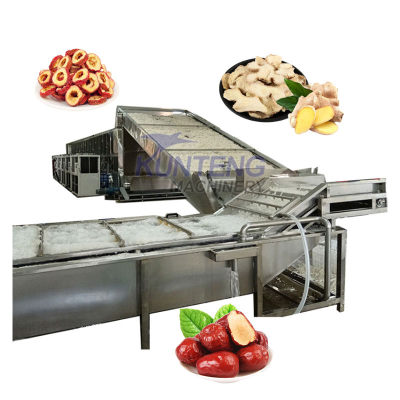 Automatic Carrot And Ginger Cleaning Slicing And Drying Equipment - Color: Customized