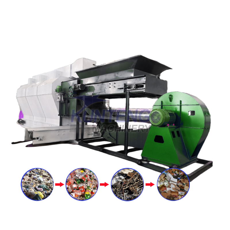 Lightweight Garbage Air Screening Machine Municipal Garbage Screening Equipment - Capacity: 20 Ton/Day