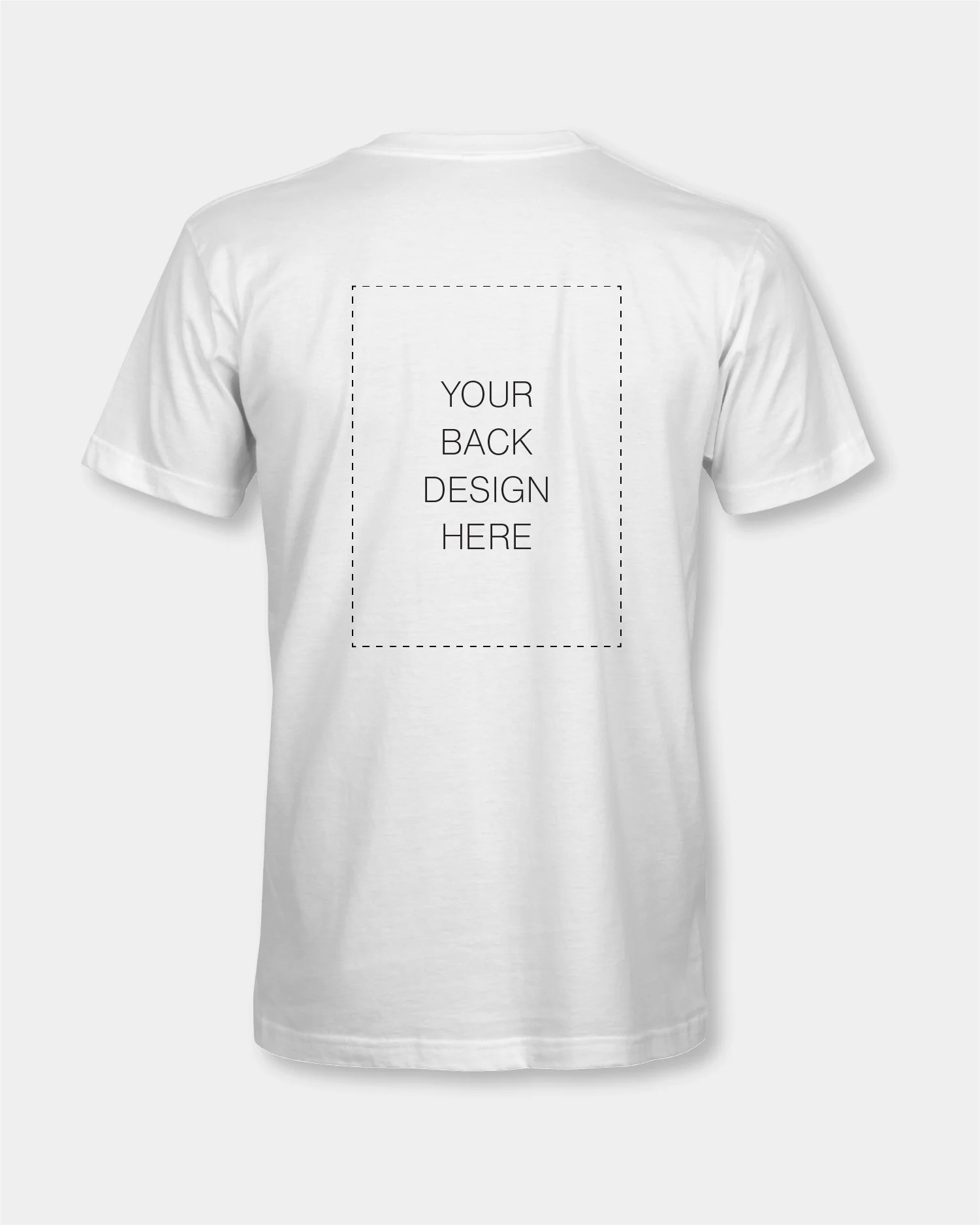 Mens White T-Shirt Regular Fit Custom Dtg Print Front Back - Age Group: Adult