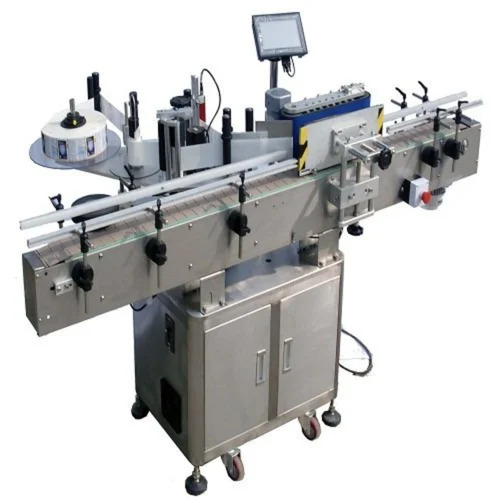 Automatic Flat Bottle Front-Back Sticker Labelling Machine