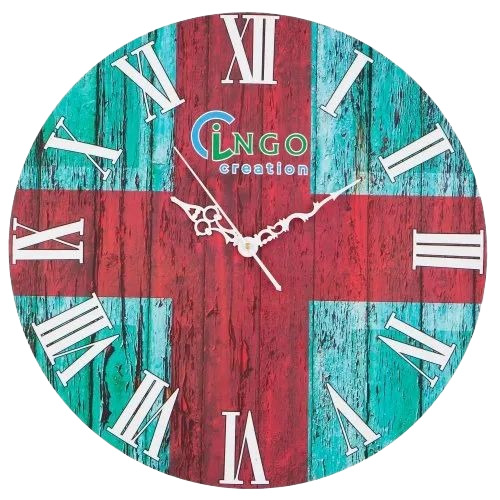 Plus Design Wood Round Clock
