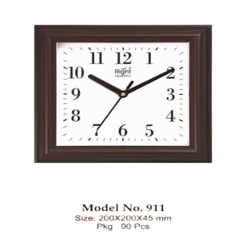 Square Wooden Wall Clock By Master Times