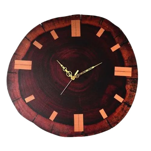 Tree Trunk Round Clock By Goswami International