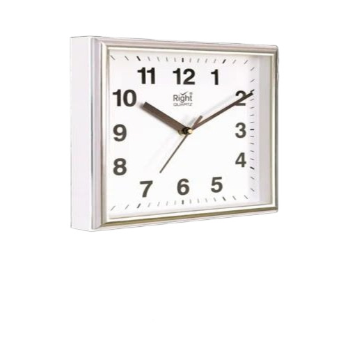 White Square Wall Clock