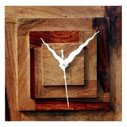 Wooden Square Wall Clock
