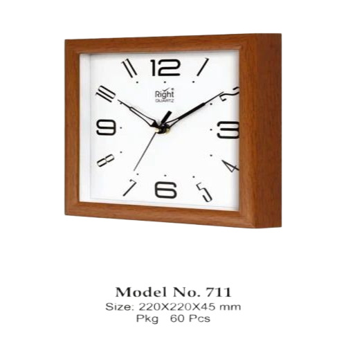 Wooden Square Wall Clock