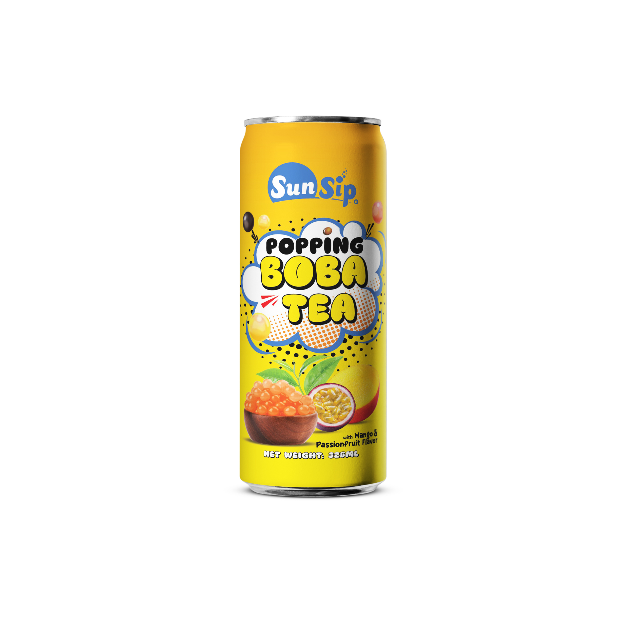 325Ml Sleek Can Popping Boba With Mango And Passion - Feature: Flavored Tea