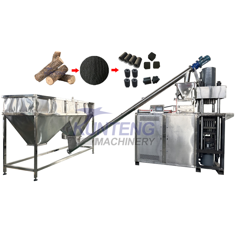 Charcoal Briquetting Production Line Charcoal Hydraulic Briquetting Machine - Briquette Size: Customized