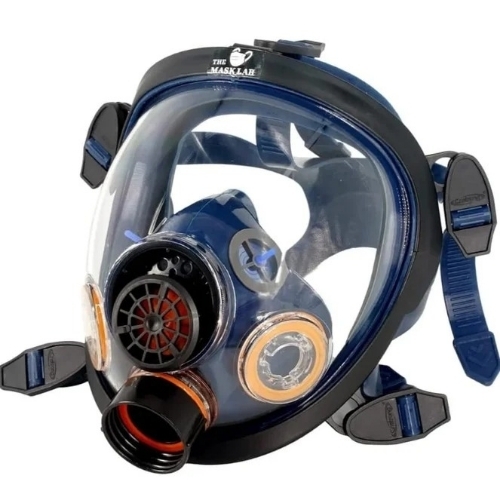 Full Face Gas Mask - Fiberglass PVC, Full Size, Black | Durable, Reusable, Waterproof, Industrial Use, 1 Year Warranty