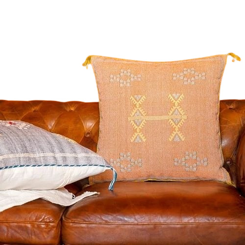 Handloom Woven Cactus Cotton Cushion Cover