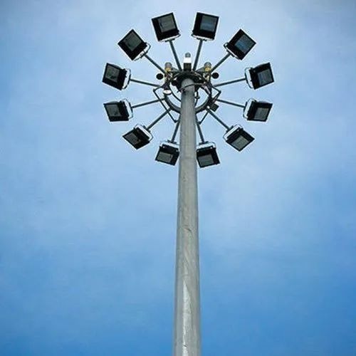 25m Galvanized Iron High Mast Lighting Pole